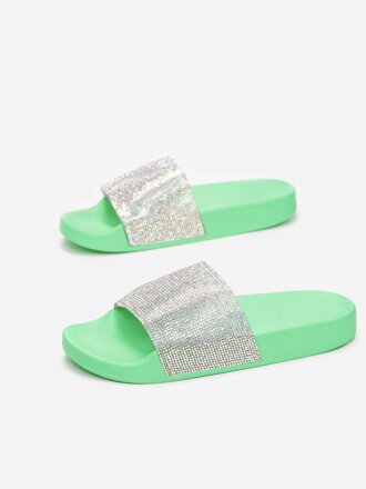 Wygodne damskie klapki PM1068 green