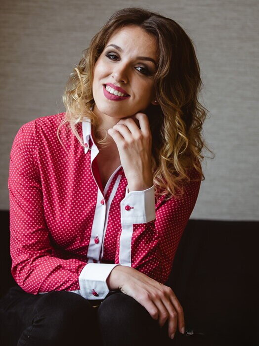 Czerwona damska koszula - Slim Fit VS-DK1601