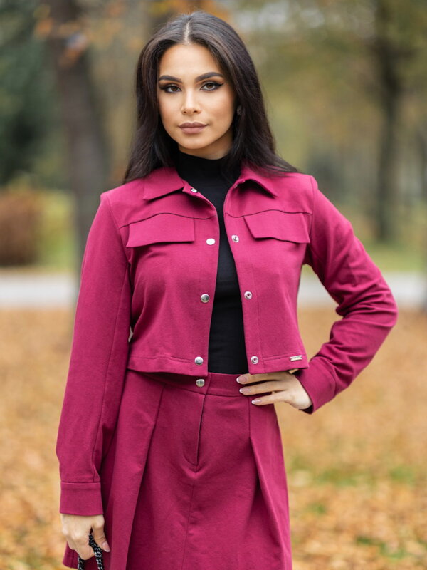 Burgundowe damskie sako VSB LISA