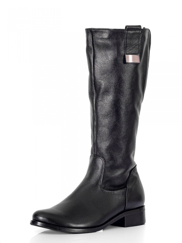 Buty ze skóry naturalnej EMA pięta czarna